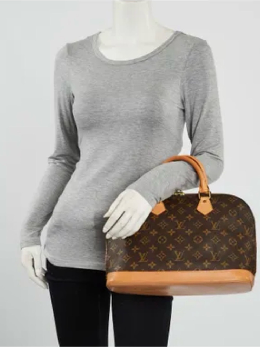 🔥LOUIS VUITTON Alma PM Monogram Canvas Satchel Bag Brown VI0030🔥